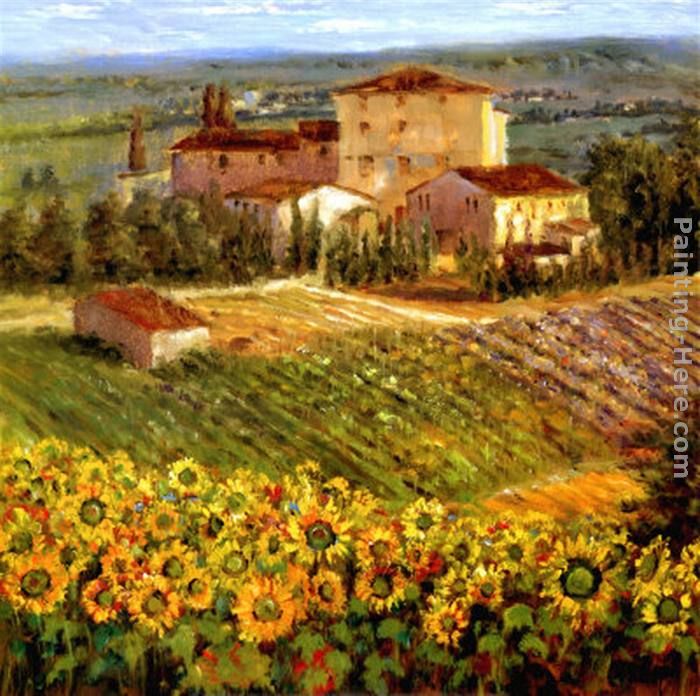 Provencal Village III painting - Michael Longo Provencal Village III art painting